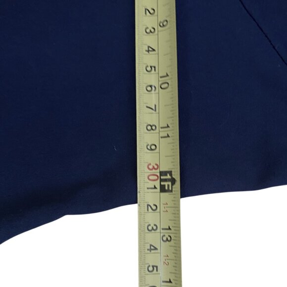 Vintage maxi dress, navy clue, ley hole  back, flutter sleeves, M - Picture 13 of 13